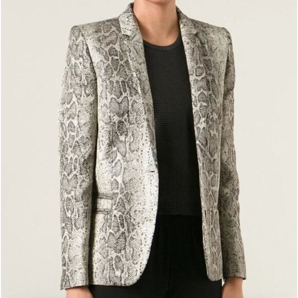 Zadig & Voltaire Deluxe Vedaz Python Blazer 38 small - Picture 1 of 12